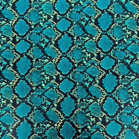 1 Yard Caicos Snake Skin Faux Leather Vinyl Fabric 100% PVC