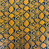 Snake Skin Faux Leather Vinyl Fabric Caicos Style, 54” Wide, Felt Backing for Handbags, Crafts & Décor
