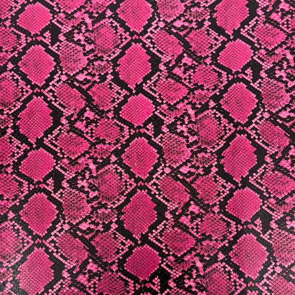 Snake Skin Faux Leather Vinyl Fabric Caicos Style, 54” Wide, Felt Backing for Handbags, Crafts & Décor
