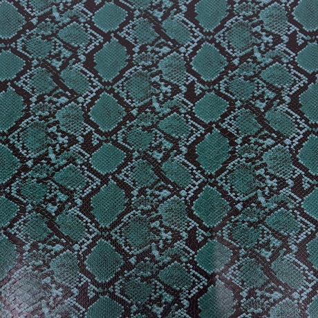 1 Yard Caicos Snake Skin Faux Leather Vinyl Fabric 100% PVC