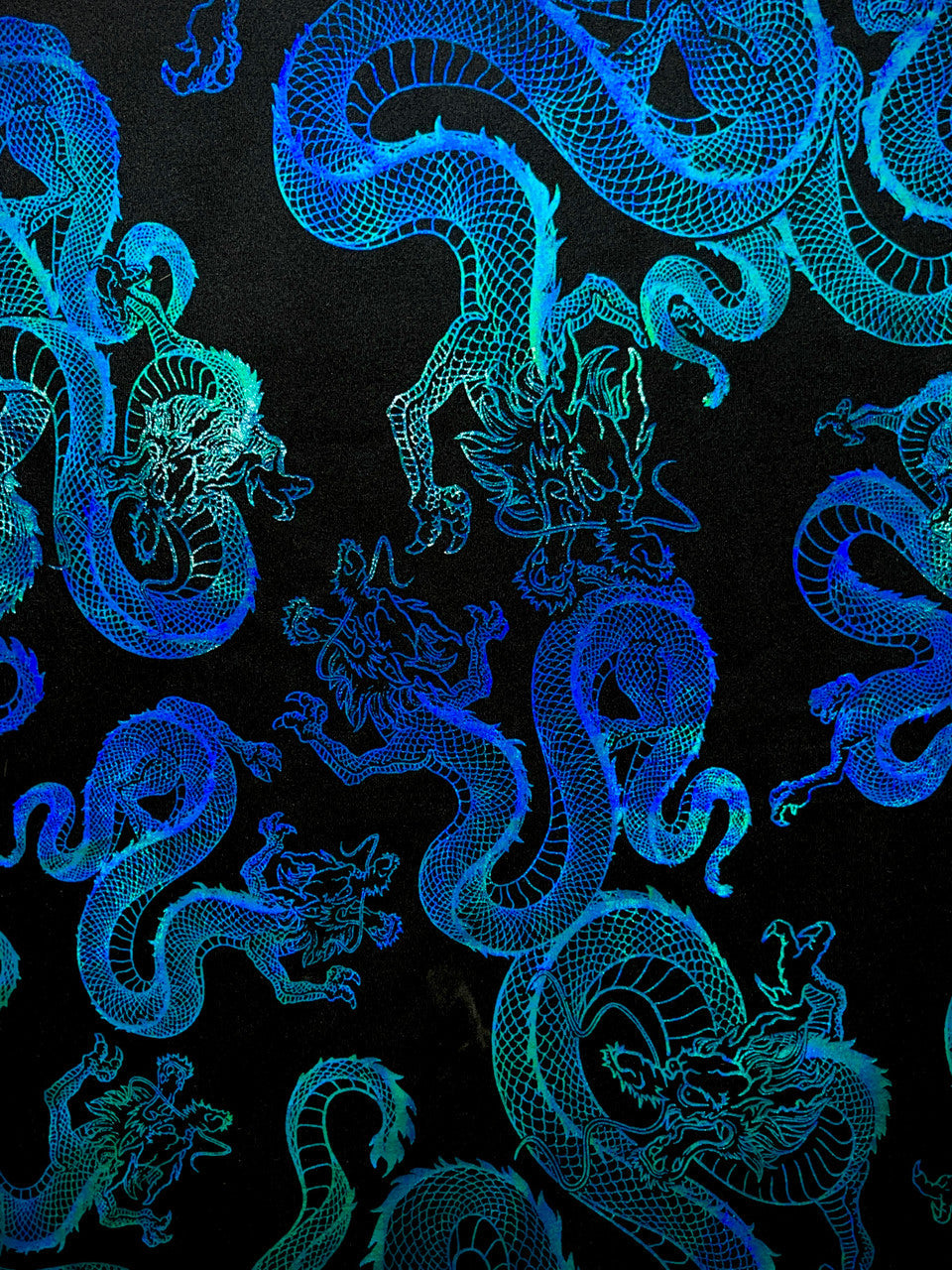 Dragon Empire Poly Spandex Foil Fabric - Shiny Reflective Holographic, 58"/60" Wide