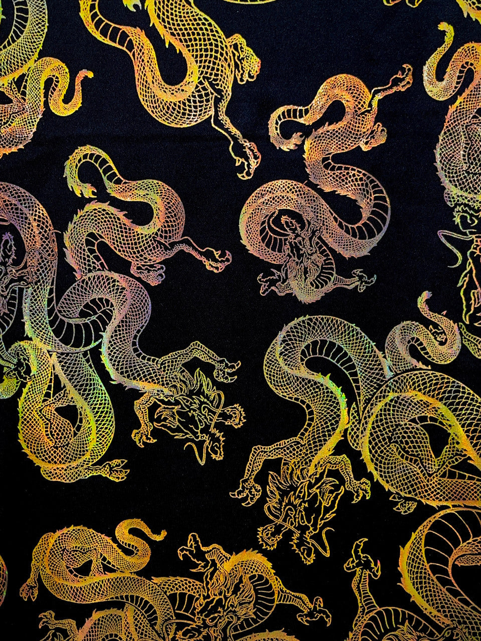 Dragon Empire Poly Spandex Foil Fabric - Shiny Reflective Holographic, 58"/60" Wide