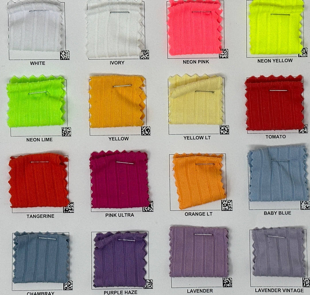 1 Yard 8x3 Yummy Brushed Rib Knit Solid Fabric Soft Stretchy 60 Inch Width