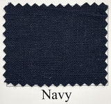 1 Yard Navy Blue Pure Linen Fabric, Softened Midweight 5.5 oz 54 Inch Wide