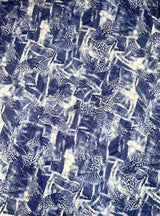 Denim Animal Print Poly-Spandex Stretch Fabric - Blue Animal Print, 60" Width