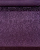 Burnout Velvet Poly-Spandex Fabric - Plum Diamond Design, 58"/60" Wide