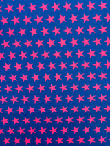 1 Yard Star Print Spandex Fabric Four Way Stretch for Costumes and Activewear 58"/60" Width