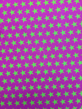 1 Yard Star Print Spandex Fabric Four Way Stretch for Costumes and Activewear 58"/60" Width