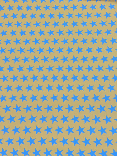 1 Yard Star Print Spandex Fabric Four Way Stretch for Costumes and Activewear 58"/60" Width