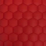 1 Yard Honeycomb Hexagon Quilted Foam Backed Faux Leather Vinyl Fabric