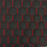 1 Yard Honeycomb Hexagon Quilted Foam Backed Faux Leather Vinyl Fabric