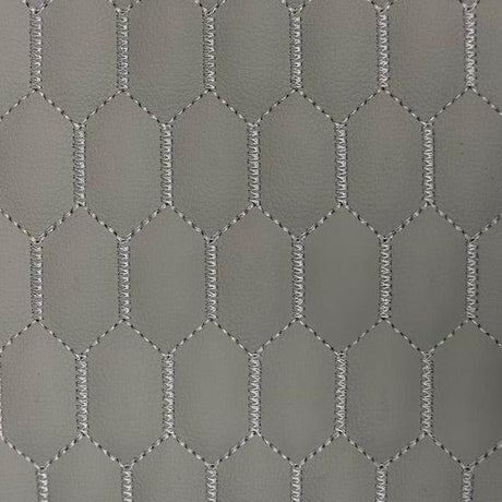 1 Yard Honeycomb Hexagon Quilted Foam Backed Faux Leather Vinyl Fabric