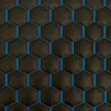 1 Yard Honeycomb Hexagon Quilted Foam Backed Faux Leather Vinyl Fabric