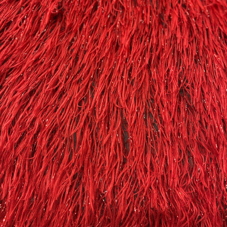 1 Yard Metallic Faux Fur Tinsel Ostrich Feather Fabric