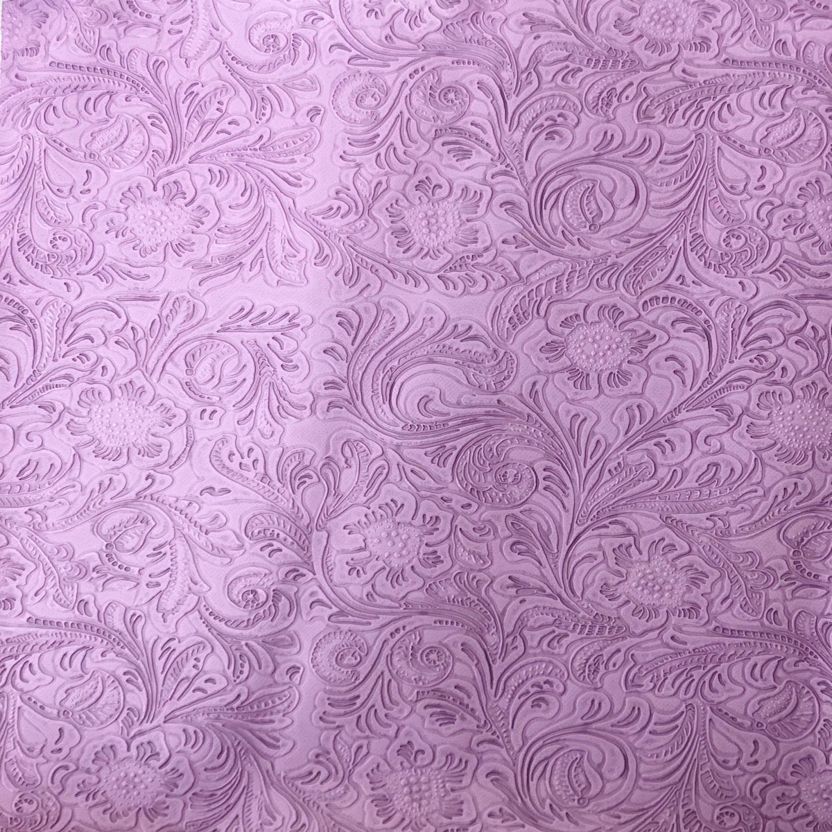 1 Yard Western Floral PU Faux Leather Vinyl Fabric 100% Polyurethane