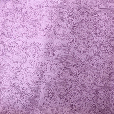 1 Yard Western Floral PU Faux Leather Vinyl Fabric 100% Polyurethane
