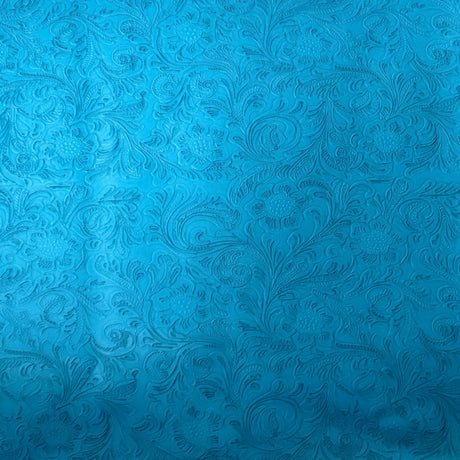 Floral Western Faux Leather PU Fabric 56” Wide Vinyl Material for Wallets, Crafts & Décor