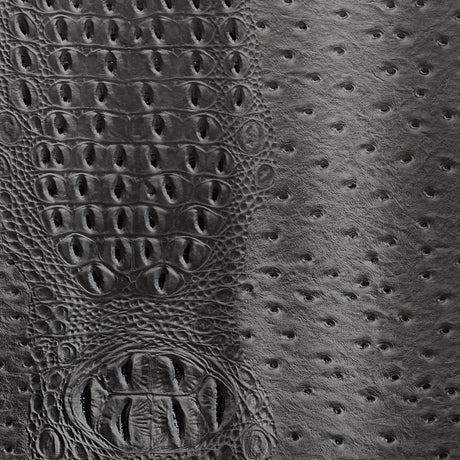 Faux Leather Vinyl Fabric Gatorich II Style, Felt Backed, 54/56" Width, Stiff Texture for Crafts