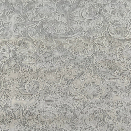 Floral Western Faux Leather PU Fabric 56” Wide Vinyl Material for Wallets, Crafts & Décor