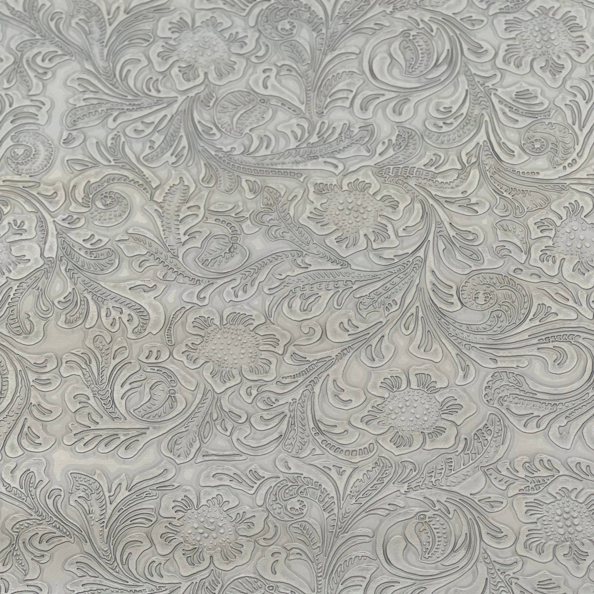 1 Yard Western Floral PU Faux Leather Vinyl Fabric 100% Polyurethane