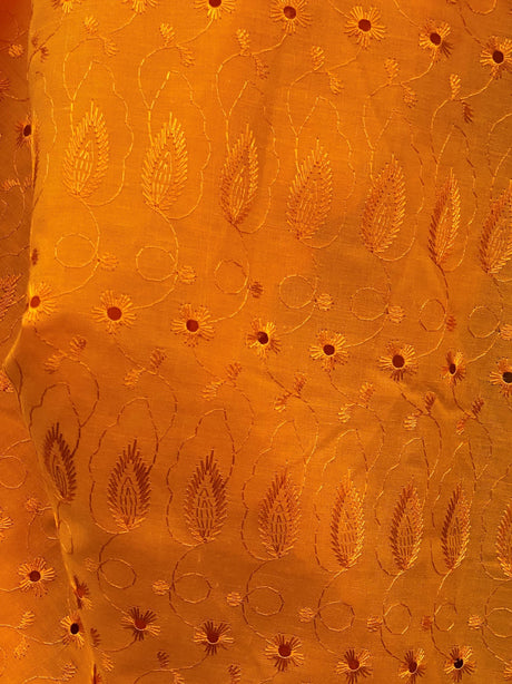 Orange Medium Eyelet 80% Polyester 20% Cotton Fabric - Orange, Medium Eyelet, 41"- 42" Width