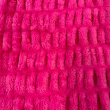 1 Yard Luxurious Ruched Chinchilla Stretch Faux Fur Fabric 60" Width