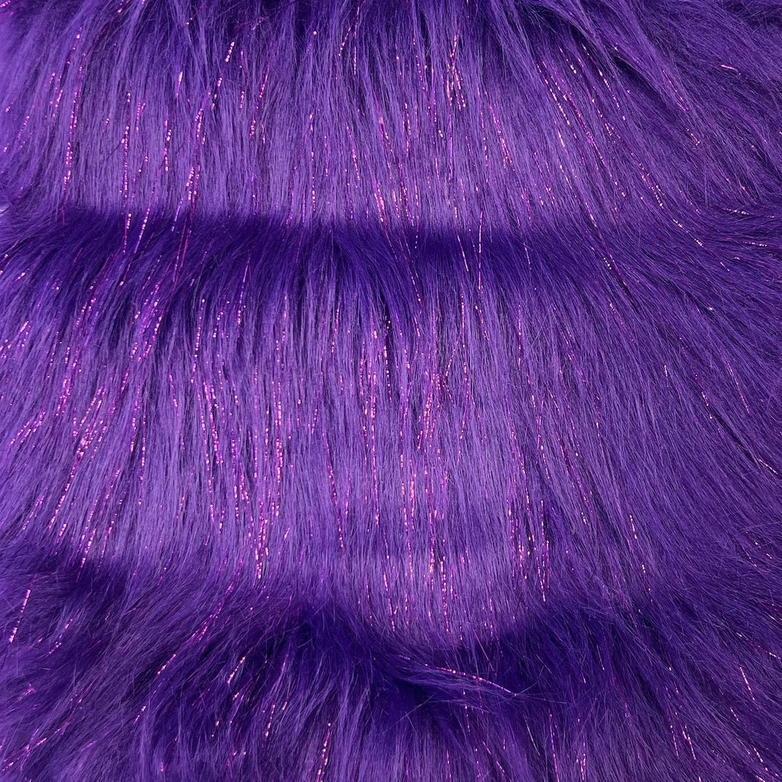 1 Yard 60" Sparkly Tinsel Faux Fur Fabric Shaggy Long Pile Glitter Fur for Costumes & Crafts