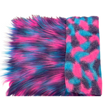 1 Yard Three Tone Shaggy Faux Fur Fabric 70% Acrylic 30% Polyester