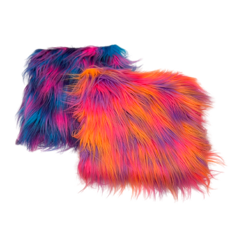 1 Yard Three Tone Shaggy Faux Fur Fabric 70% Acrylic 30% Polyester