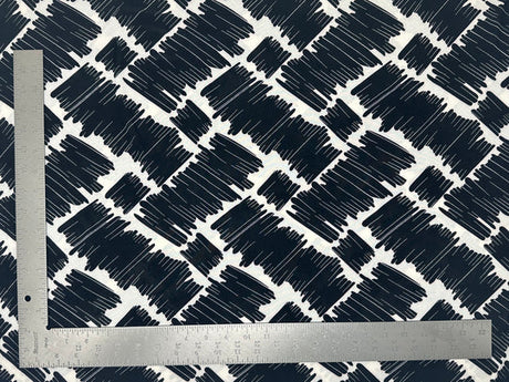 1 Yard ITY Knit Geometric Fabric – Lightweight Stretch Fabric with Bold Print for Apparel Projects 58" 60" Width