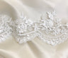 1 Yard Beaded & Corded Floral Lace Trimming 100% Polyester Net Mesh 4? Wide