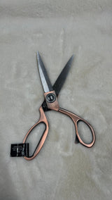 Professional Tailor Scissors Stainless Steel Fabric - Chrome Gold, Brushed Copper, Chrome Silver, Brushed Nickel, 8" Length, 2.35" Width, 0.79" Height