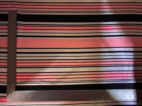 1 Yard Liverpool Knit Horizontal Multicolor Stripe Fabric for Apparel and Crafts – 58–60 Inches Wide