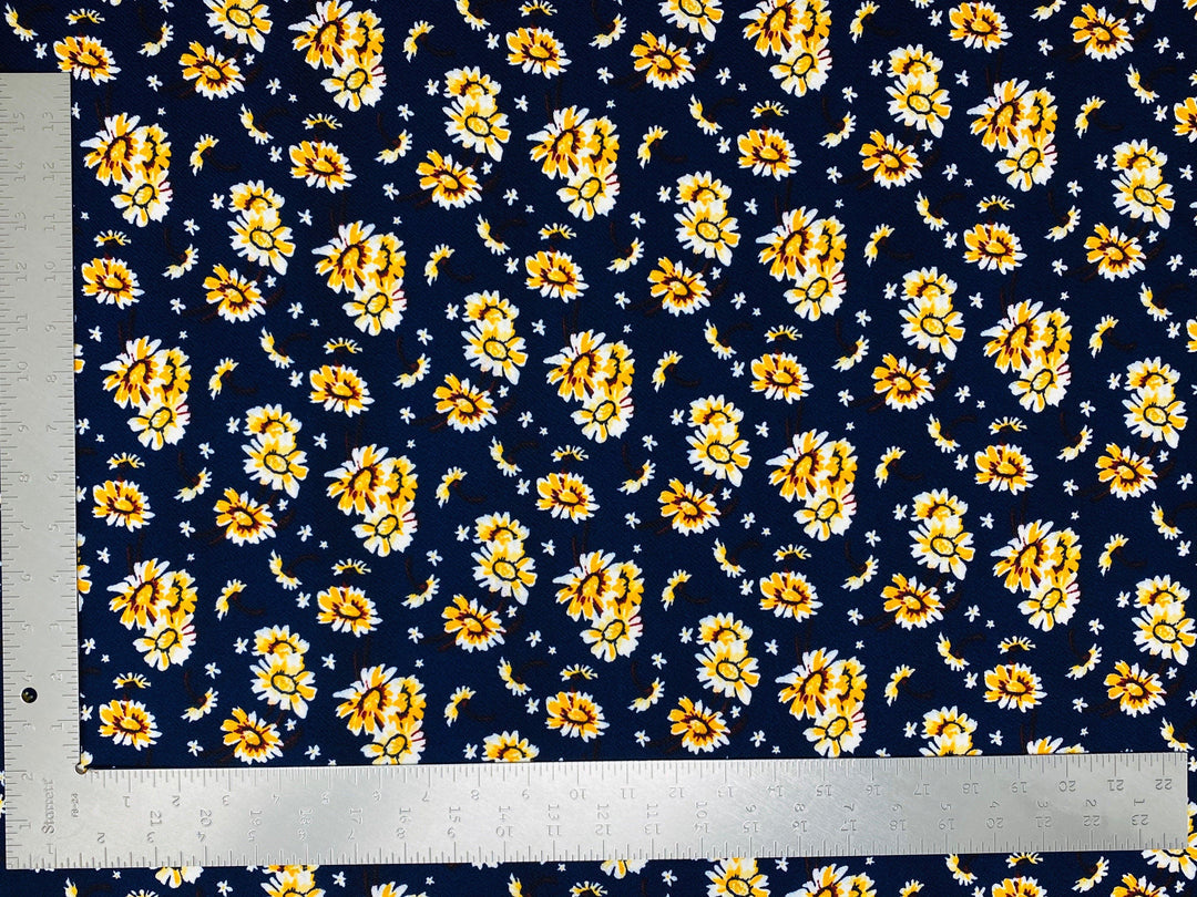 1 Yard Liverpool Knit Floral Print Fabric for Dresses, Tops, and Crafts – 58–60 Inches Wide