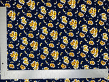1 Yard Liverpool Knit Floral Print Fabric for Dresses, Tops, and Crafts – 58–60 Inches Wide