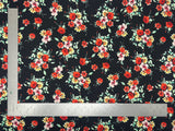 1 Yard Liverpool Knit Floral Print Fabric – Stretch Crepe Texture Floral Knit for Sewing and Apparel – 58" Width