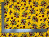 1 Yard Liverpool Knit Floral Print Fabric – Stretch Crepe Texture Floral Knit for Sewing and Apparel – 58" Width