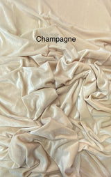 Champagne Stretch Velvet Fabric - Champagne, 58"-60" Width (1 Yard)