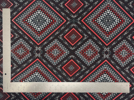 1 yard Liverpool knit geometric print fabric stretchy crepe for dresses tops skirts and jackets 60 inches