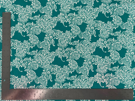 1 yard Liverpool knit floral print fabric with stretch for dresses tops skirts blouses 60 inches wide