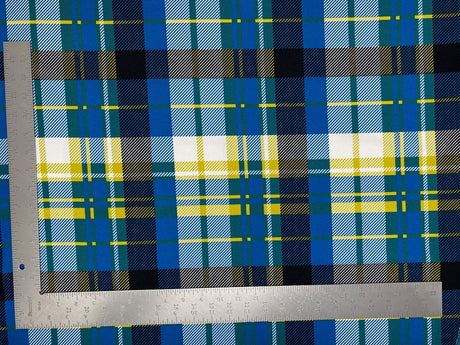 1 yard Liverpool plaid print knit fabric soft stretch material for skirts dresses tops 60 inches wide