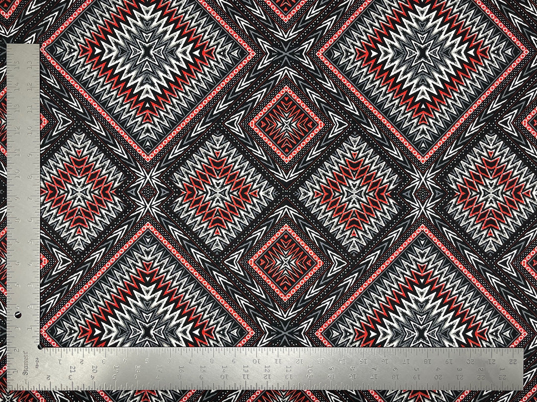 1 Yard ITY Knit Geometric Print Fabric for Apparel and Accessories 60 Inches Wide
