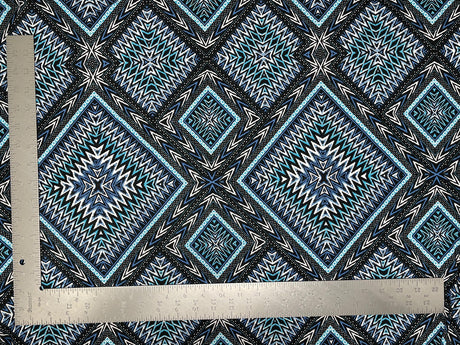 1 Yard ITY Knit Geometric Print Fabric for Apparel and Accessories 60 Inches Wide