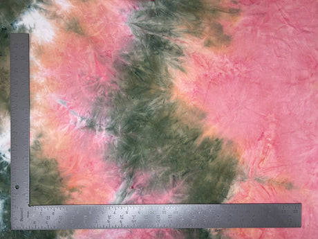 1 Yard DTY Double Brushed Knit Tie Dye Fabric – Soft Lightweight Stretch Fabric for Colorful Apparel