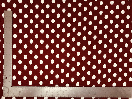 1 Yard DTY Double Sided Brushed Knit Big Polka Dot Print Fabric For Dresses Tops Leggings 60 Inch Wide