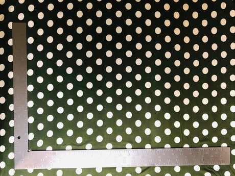 1 Yard DTY Double Sided Brushed Knit Big Polka Dot Print Fabric For Dresses Tops Leggings 60 Inch Wide