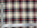 1 Yard Liverpool Knit Plaid Print Fabric – Medium Weight Stretch Crepe for Apparel and Accessories 58" 60" Width