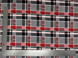 1 Yard Liverpool Knit Plaid Print Fabric – Medium Weight Stretch Fabric for Apparel and Décor 58" 60" Width