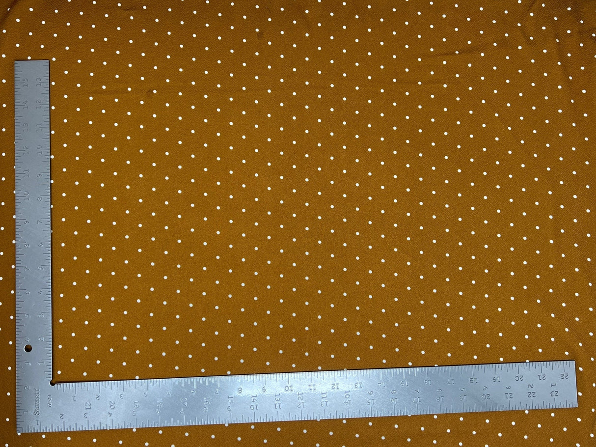 1 Yard Liverpool Knit Polka Pin Dot Fabric – Medium Weight Textured Stretch Fabric for Clothing 58" 60" width