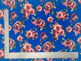 1 Yard Soft ITY Knit Floral Print Fabric For Dresses Tops Skirts Apparel Projects 60 Inch Wide